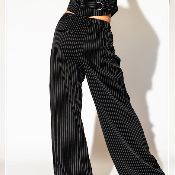 Black Pinstripe Women's trousers Dressed in LALA 💕🙌🏼 - Picture 2 of 6